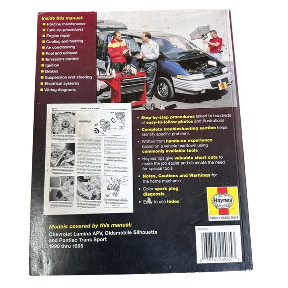 Vtg Haynes Automotive Repair Manual GM Chevrolet Olds Pontiac 1990-1995 - Picture 2 of 7